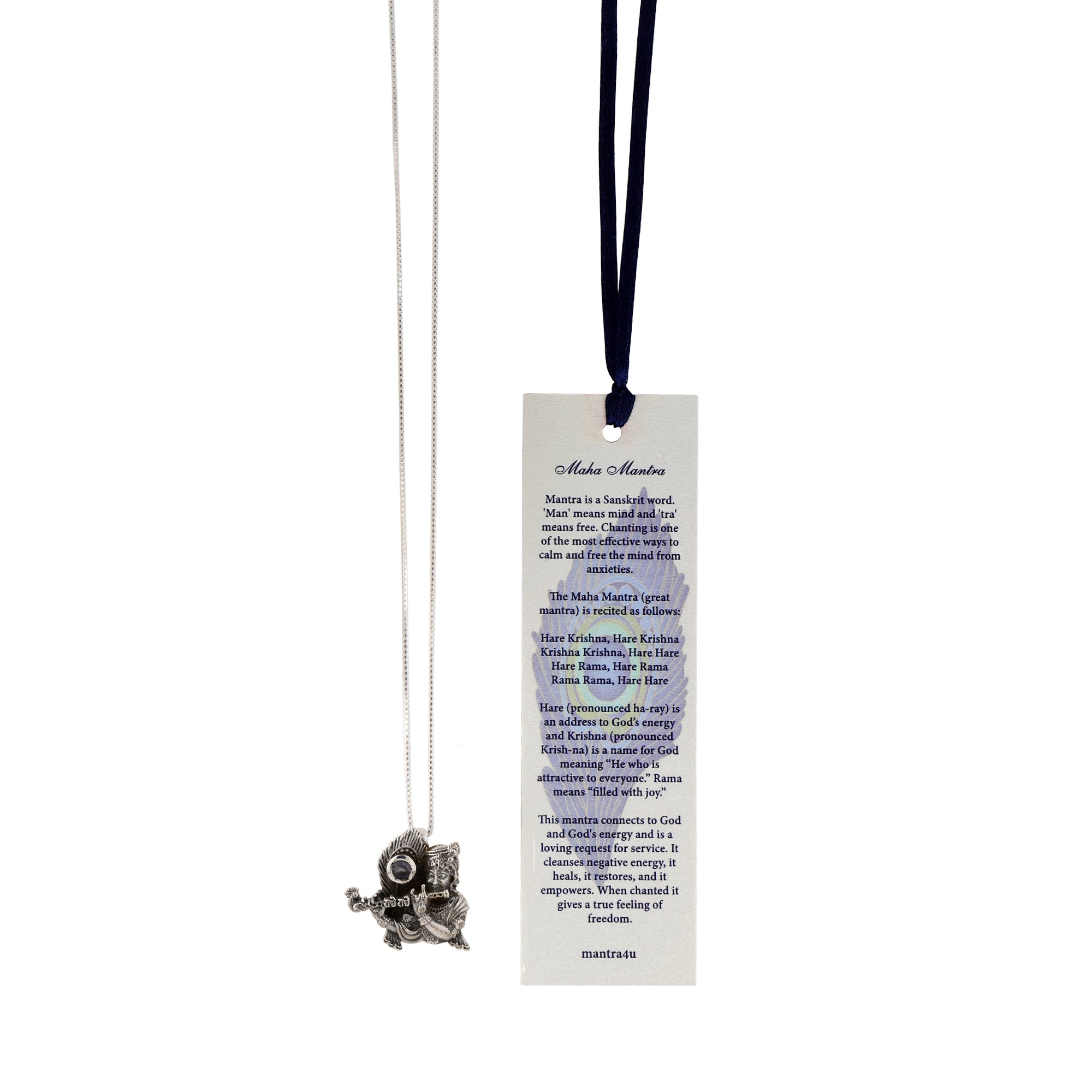 Krishna Pendant with english bookmark