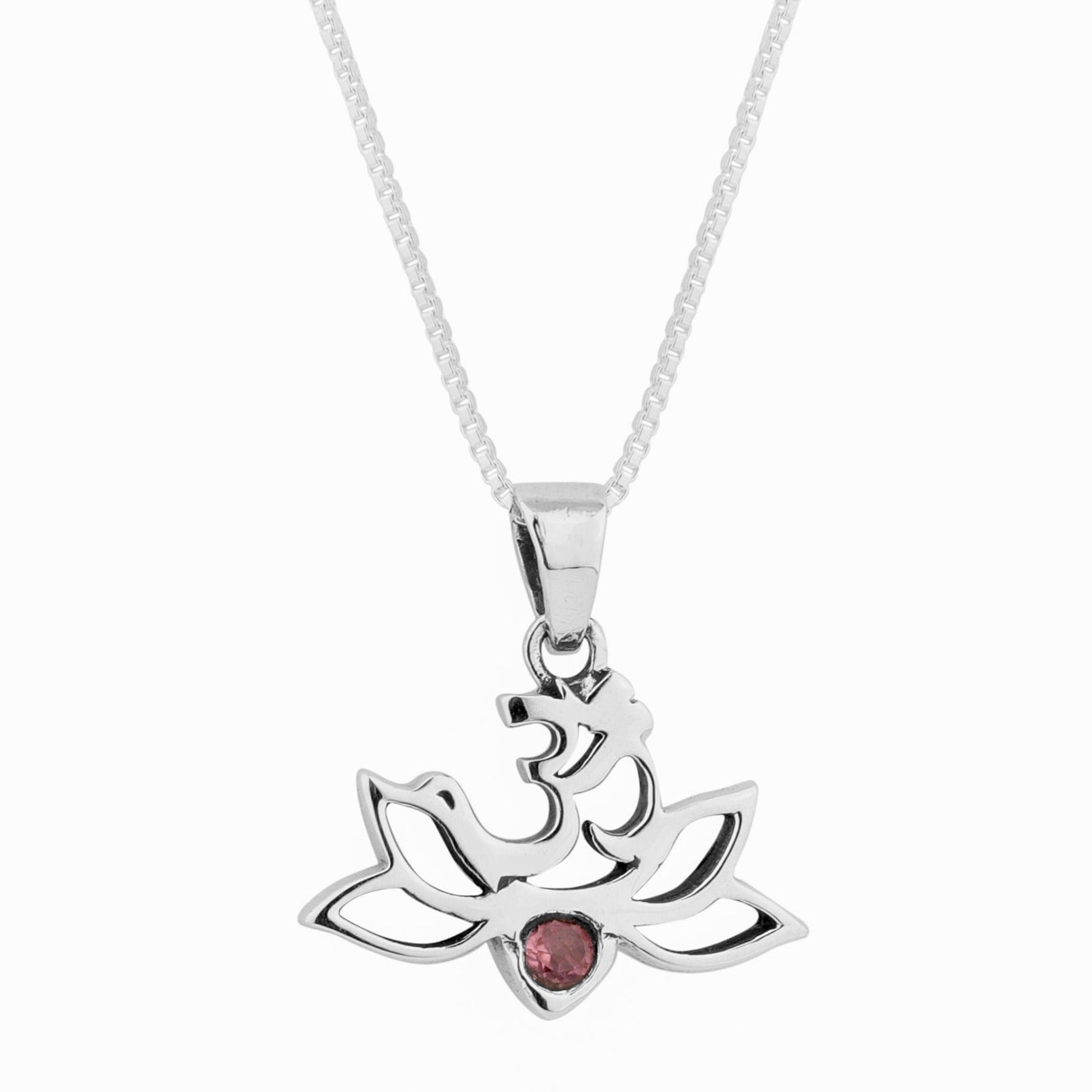 Gayatri Maa Lotus with Pink Tourmaline stone