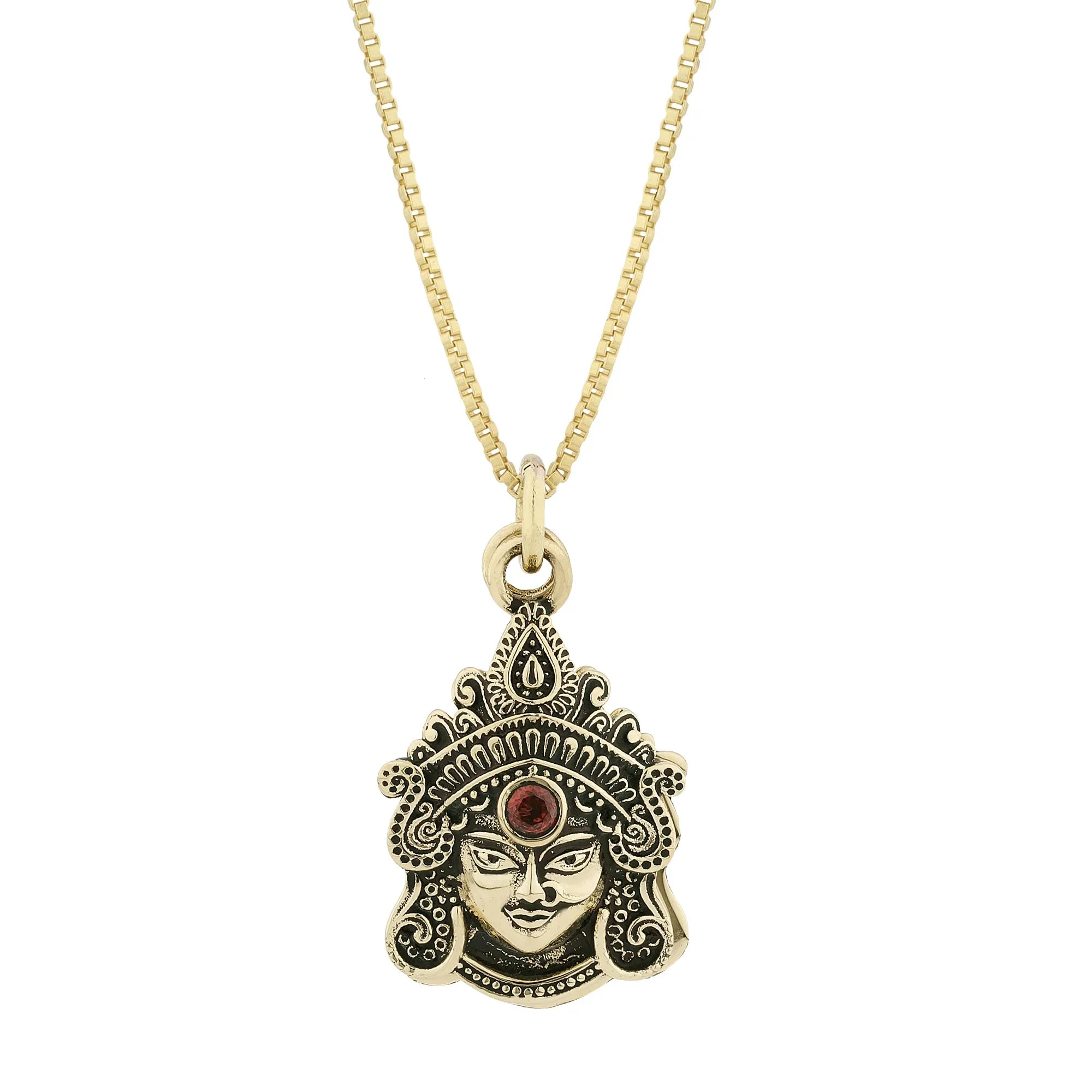 Brass Durga Maa Engraved Mantra