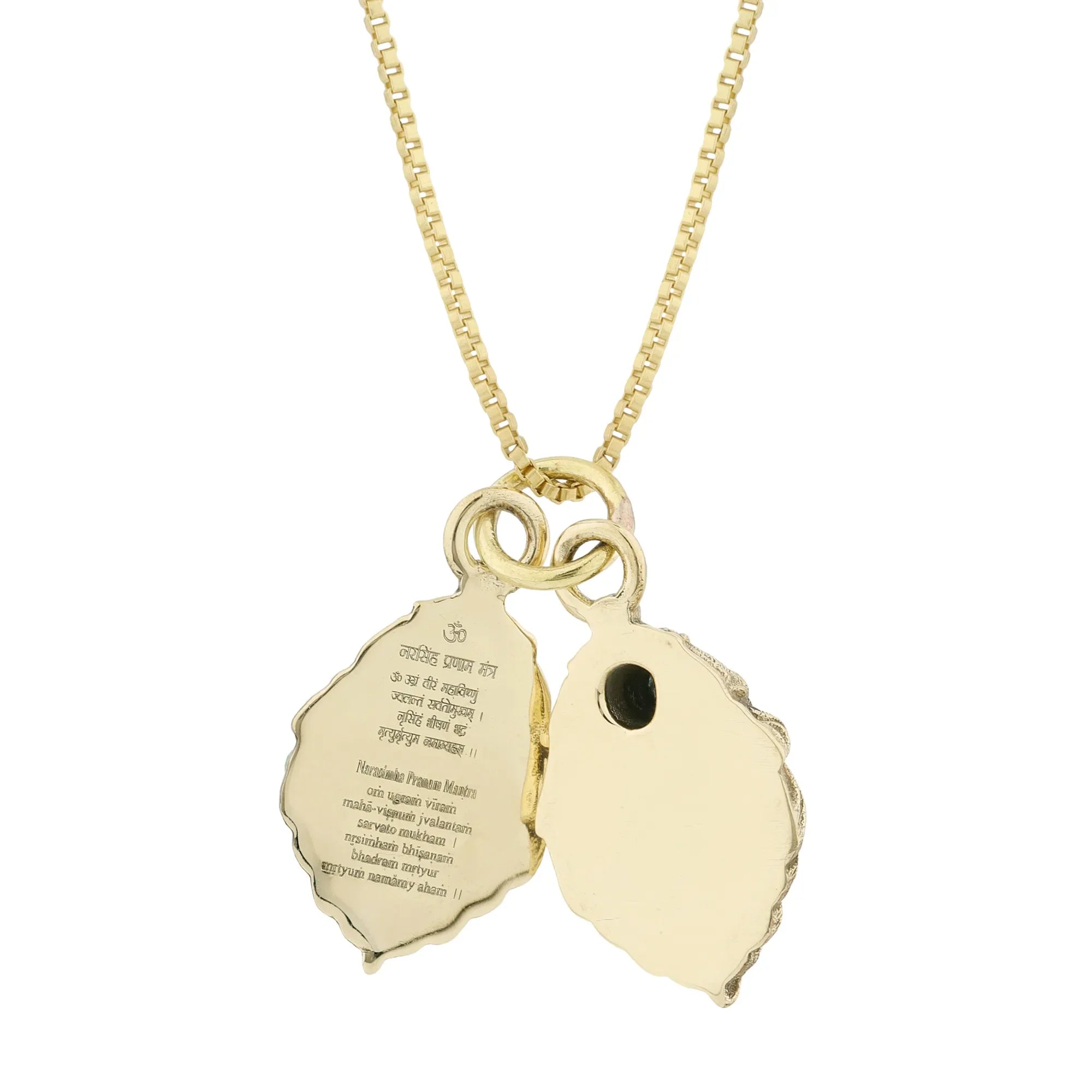 Brass Lord Narasimha with Iolite