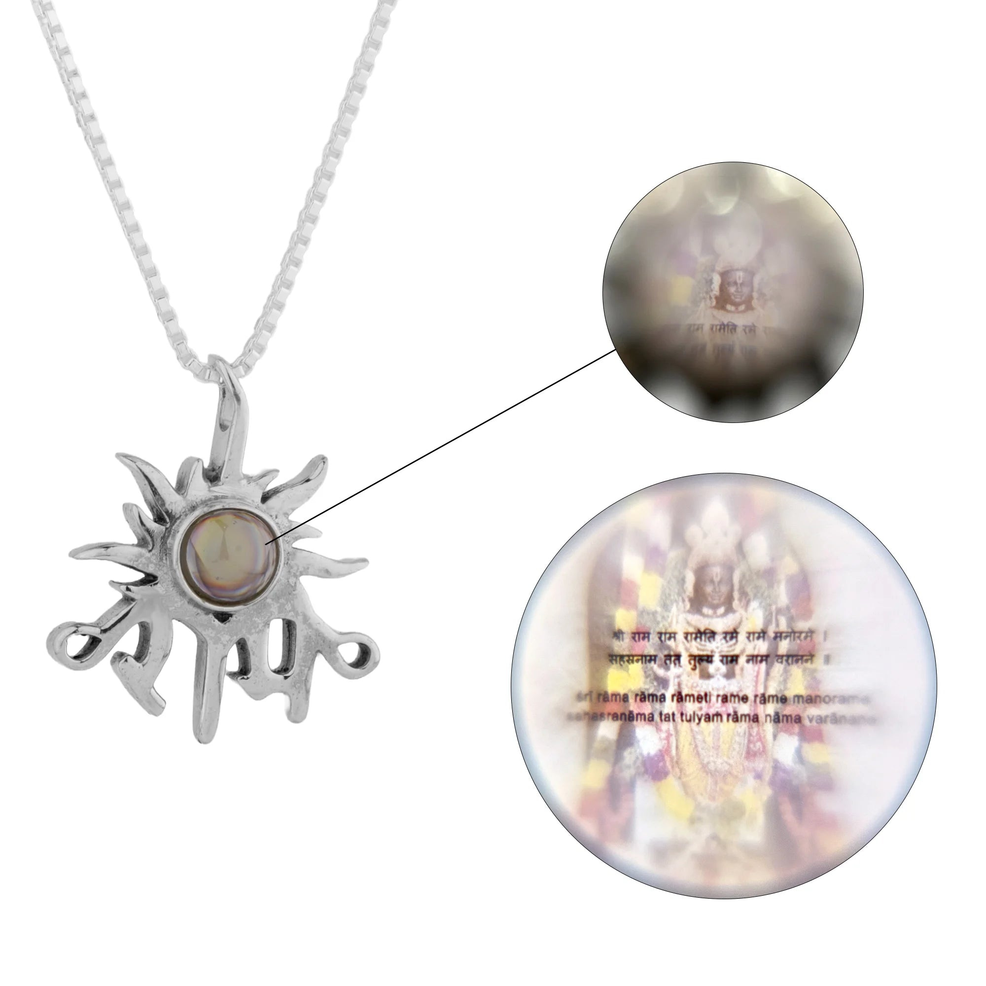 Lord Ram LENS pendant with an image of Lord Ram inside!