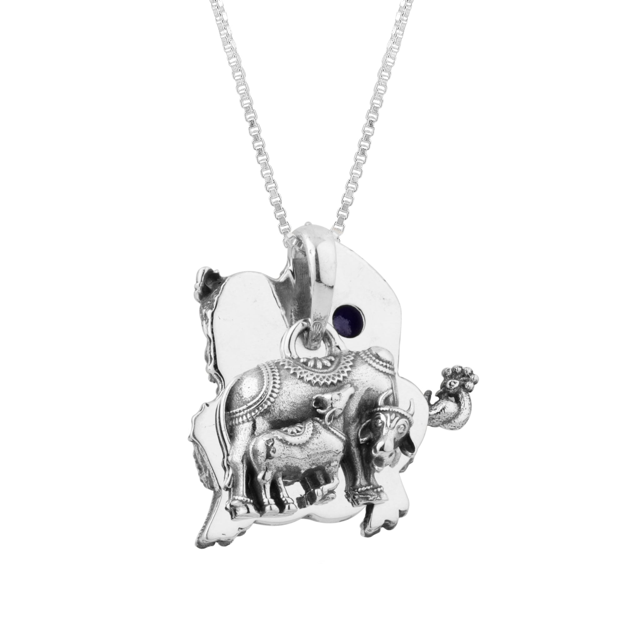 Cows Krishna Pendant back