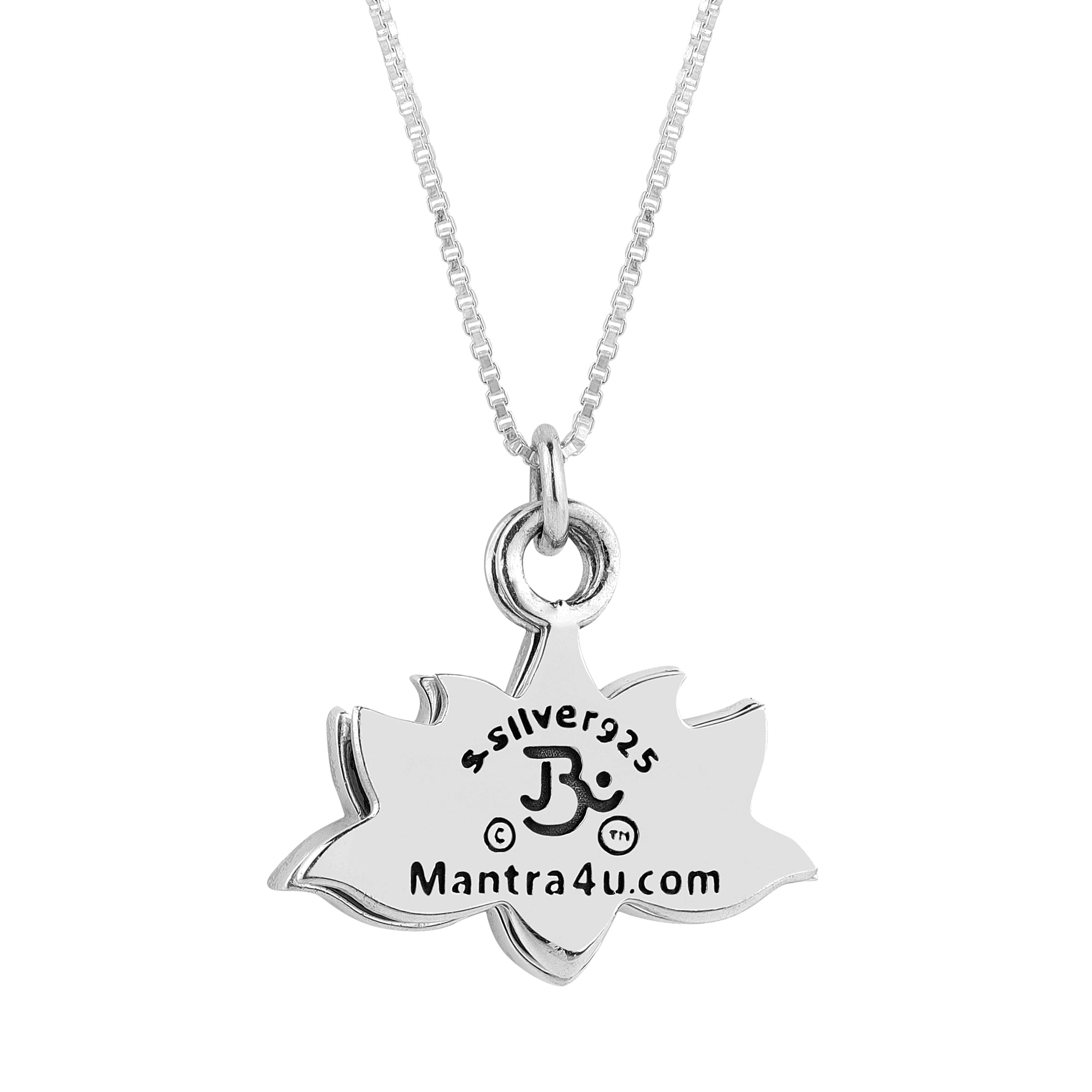 Gayatri Mantra Engraved Lotus pendant