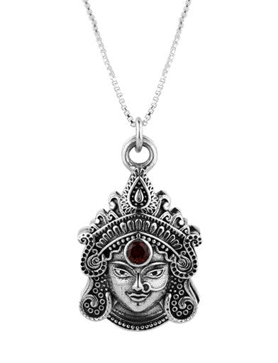 Goddess Durga Engraved Mantra Pendant